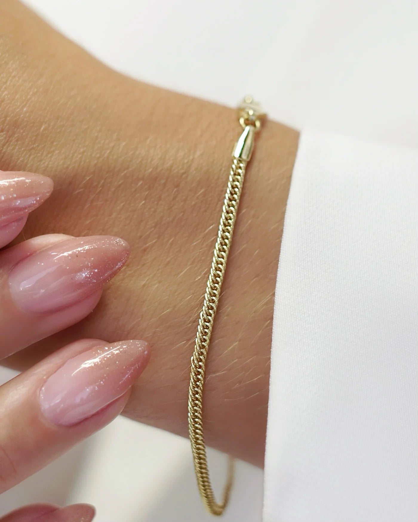 PULSERA CUBANA CONTINUA 3MM 18CM ID: 4738