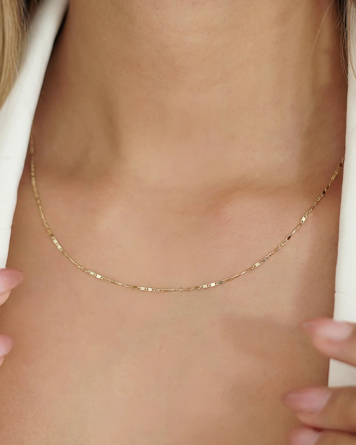 CADENA ESCALERA ENTRELAZADA 2MM 45CM ID: 4805