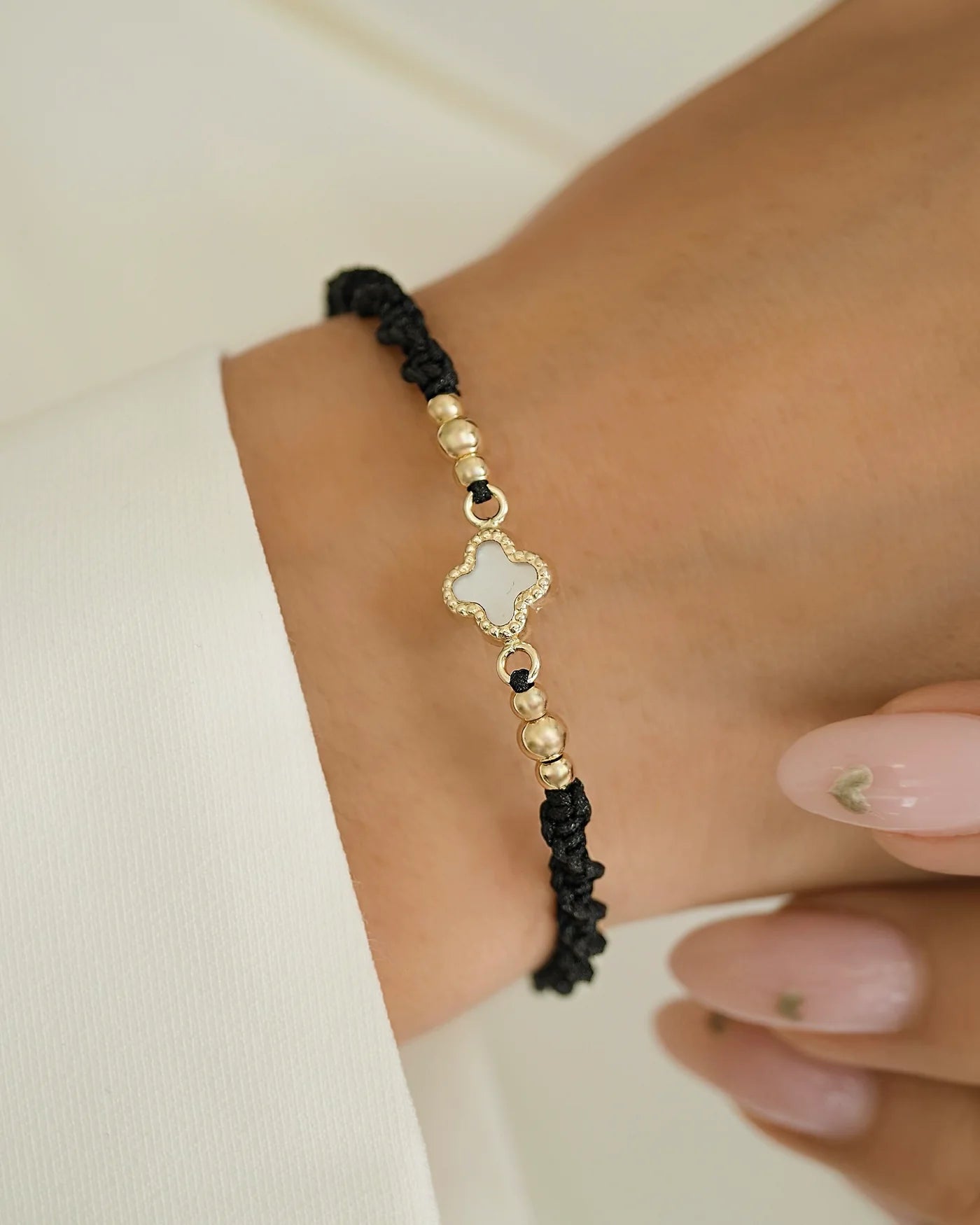 BRAZALETE TRÉBOL TEJIDO ESPIRAL ID: 5140