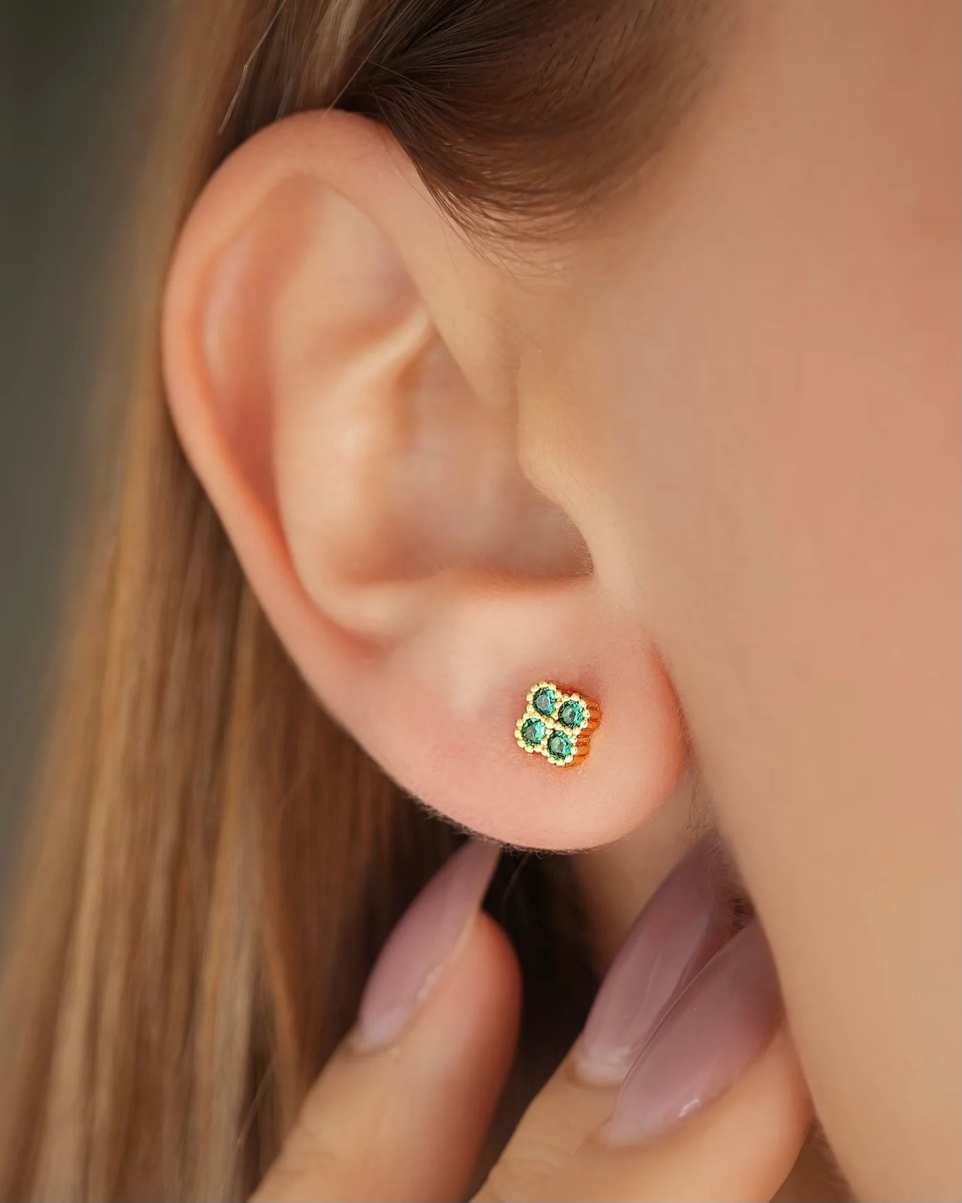 TOPO FLOR TRÉBOL SMALL VERDE ESMERALDA ID: 5408