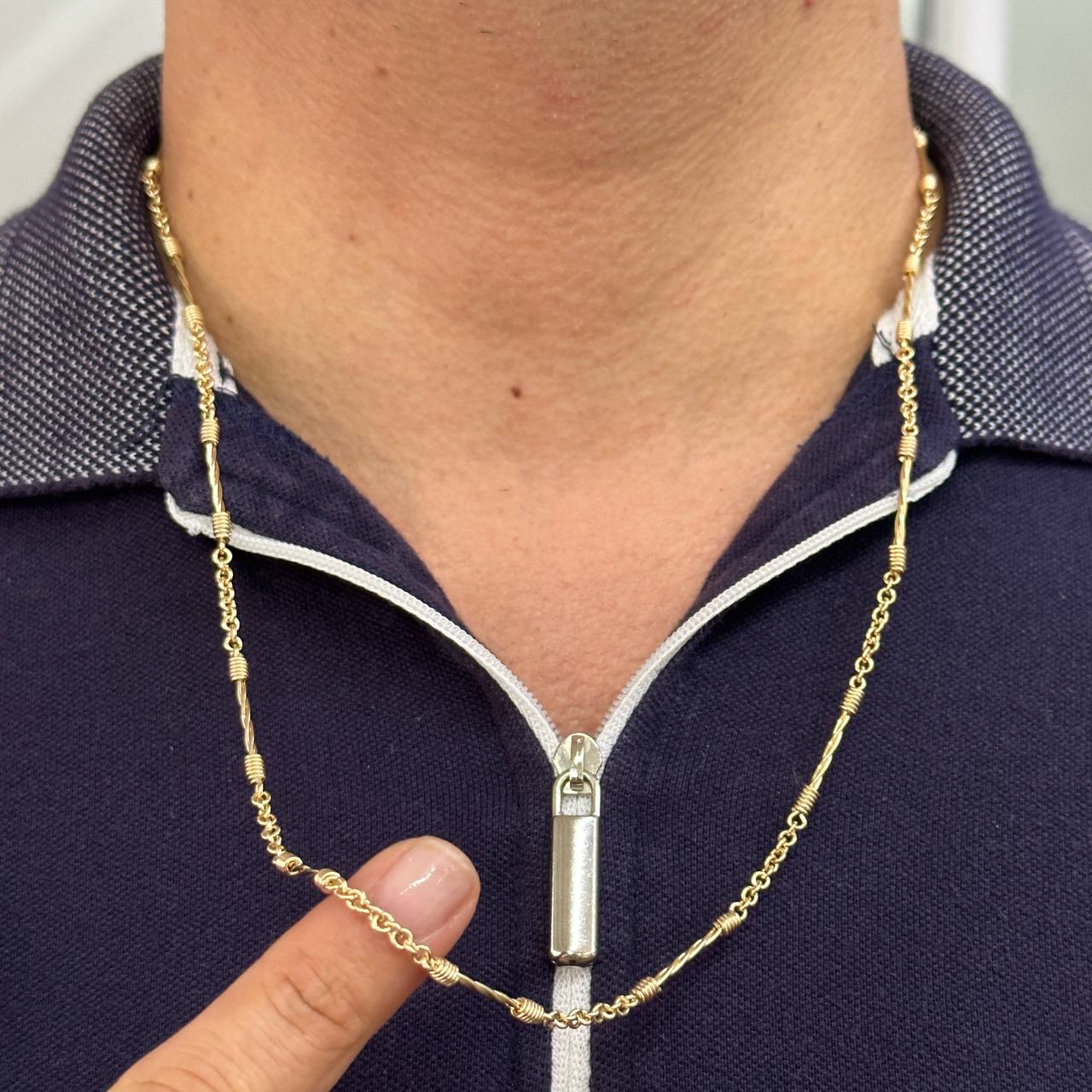 CADENA ARTESANAL ALAMBRE RÚSTICO 60CM ID: 020450