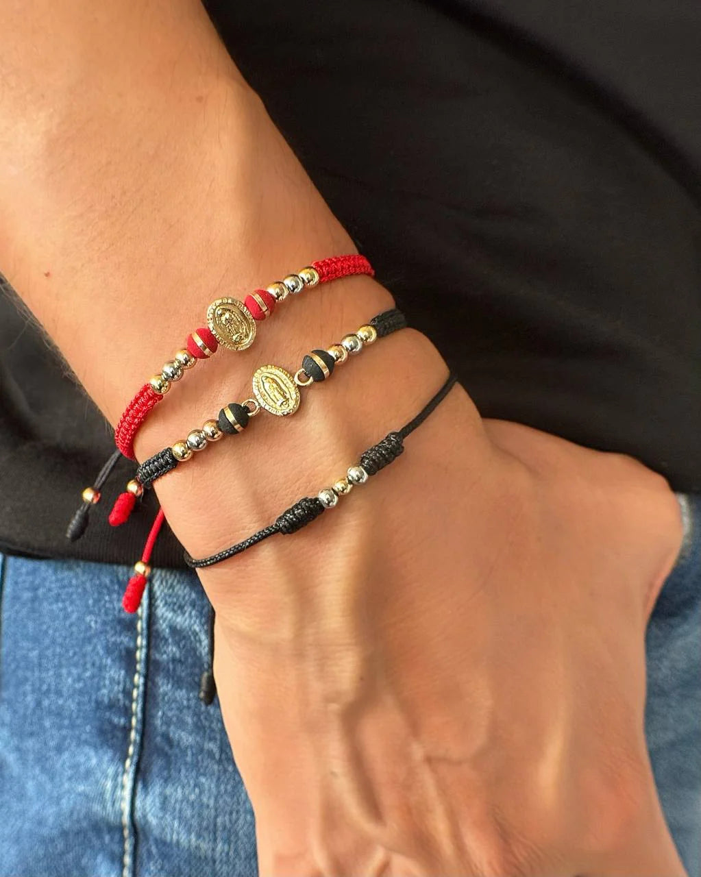 BRAZALETE TEJIDO B4MM DIJE VIRGEN ID: 1225