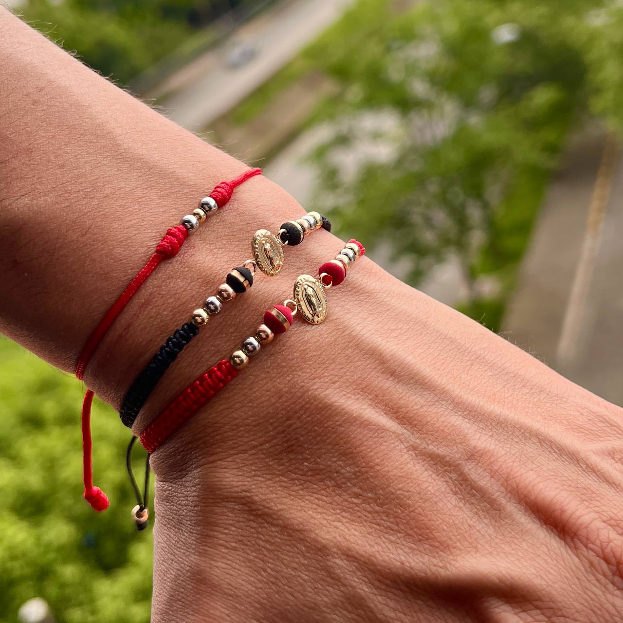 BRAZALETE TEJIDO B4MM DIJE VIRGEN ID: 1225