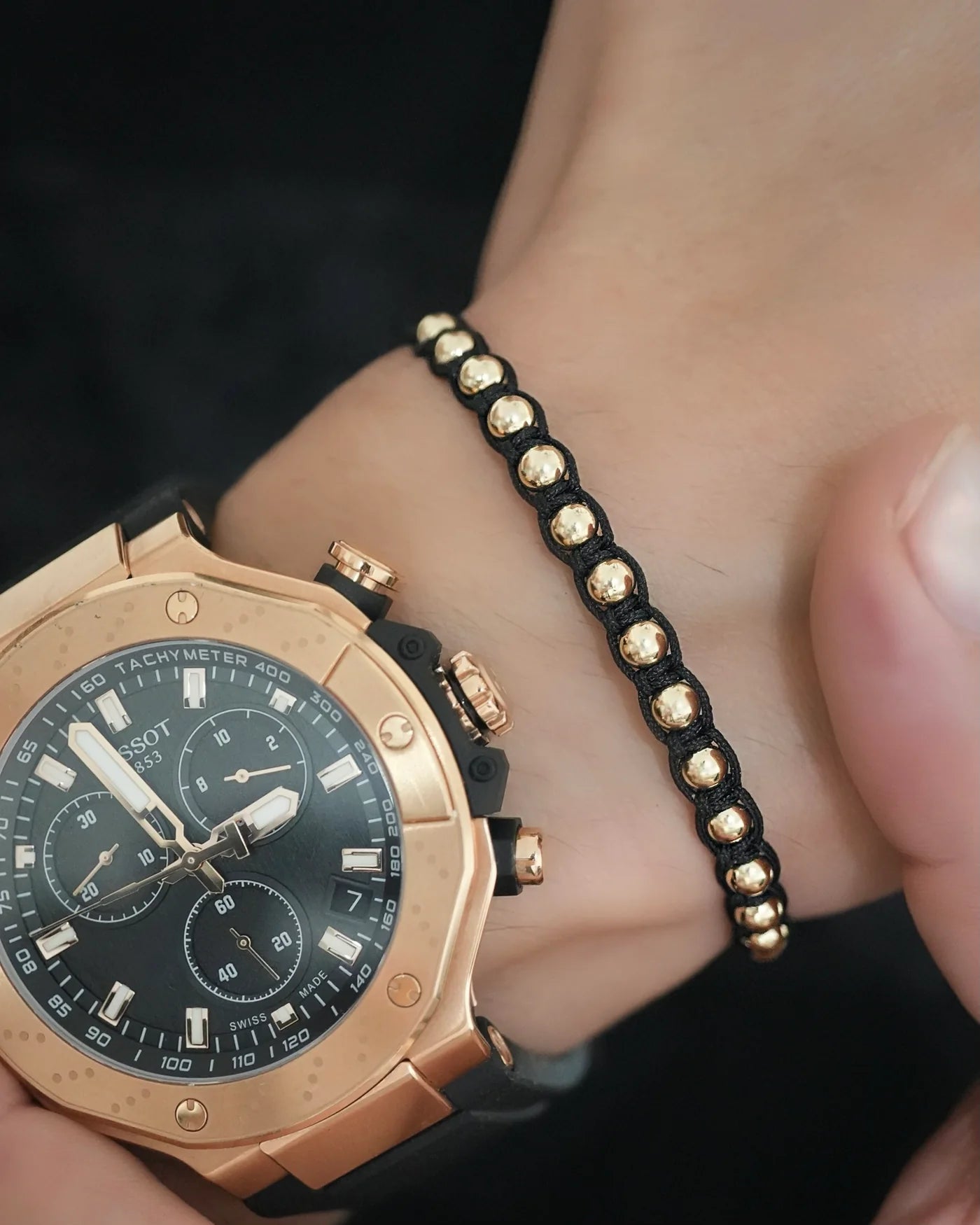 PULSERA B4MM LAMINADA DORADA TEJIDA ID: 1383