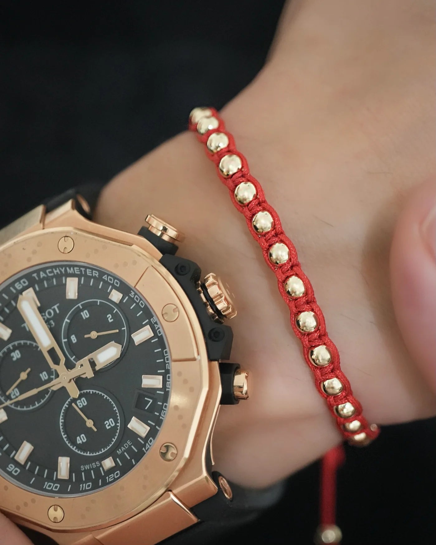 PULSERA B4MM LAMINADA DORADA TEJIDA ID: 1383