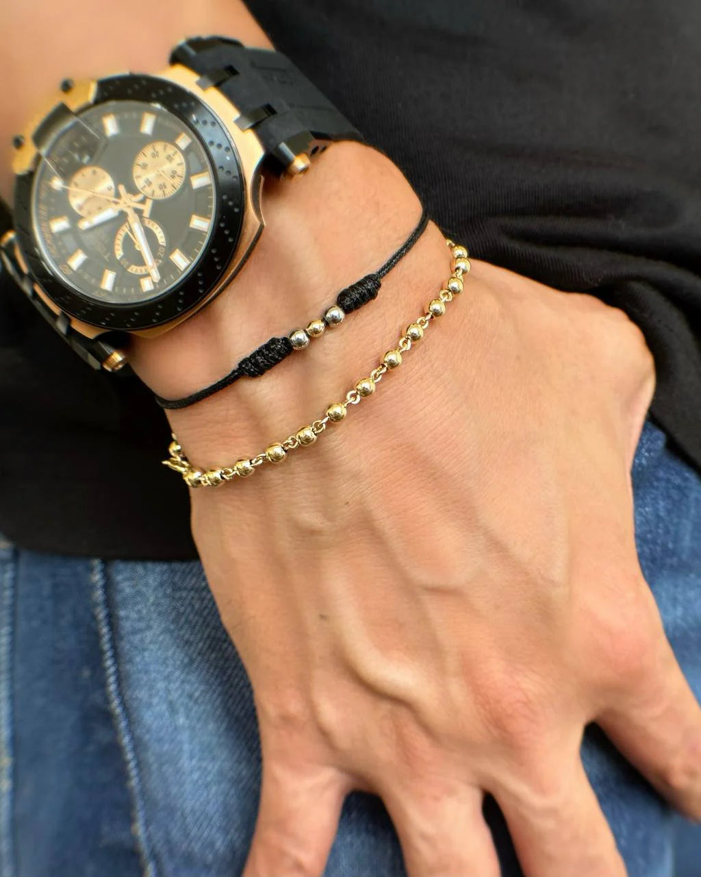 BRAZALETE B4MM DORADA EN SISTEMA DE AGARRE ID: 1447