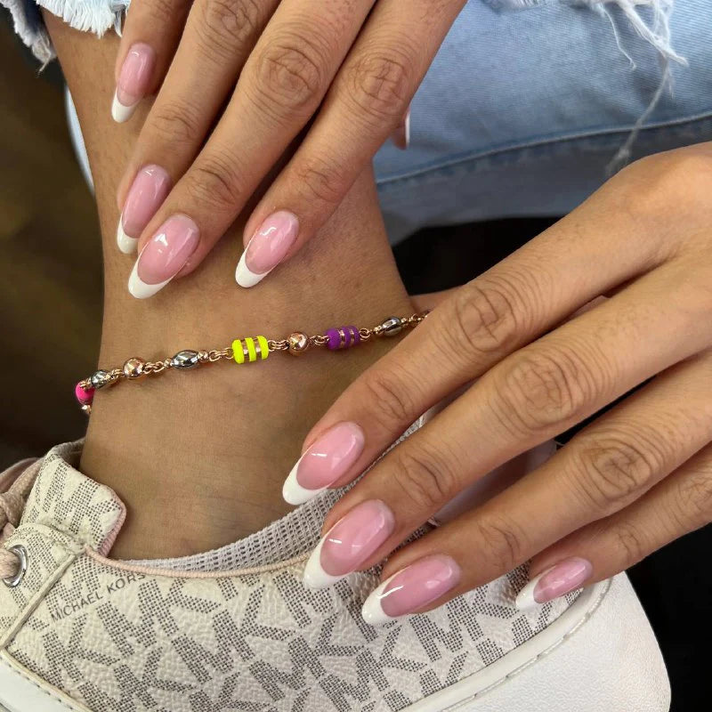 TOBILLERA BARRIL DOBLE CINTA CON OVALO ROSE 25CM ID: 2064212