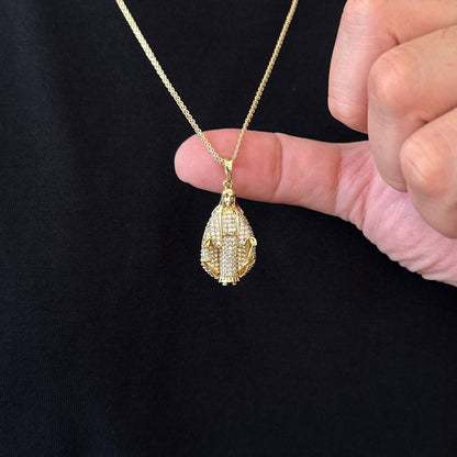 DIJE VIRGEN INMACULADA CRISTAL SWAROVSKI 3.5CM ID: 3836