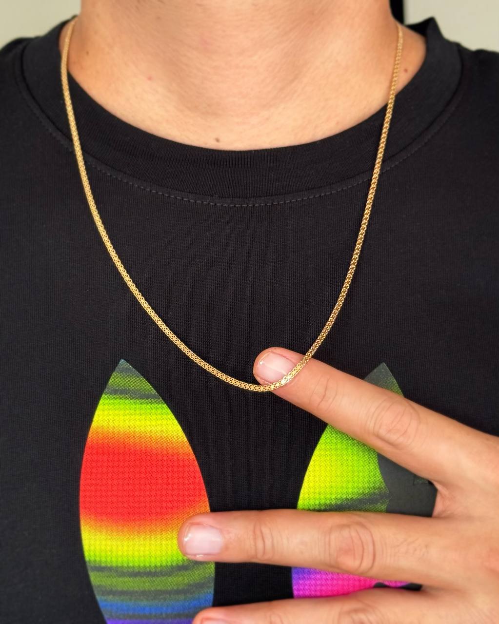 CADENAS TEJIDO CHINO 2MM 60CM ROSADO ID: 4361