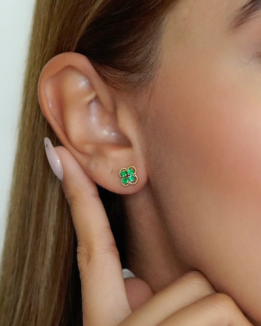 TOPO TRÉBOL FILIGRANA CON ROSCA DE SEGURIDAD ID: 4675