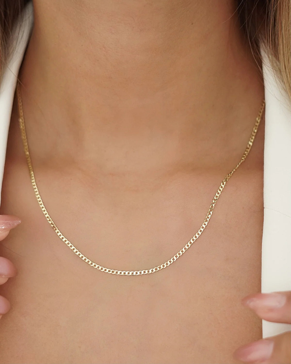 CADENA CUBANA PLANA 2MM 45CM ID: 4804