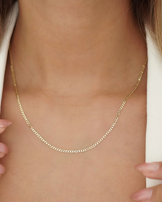 CADENA CUBANA PLANA 2MM 45CM ID: 4804