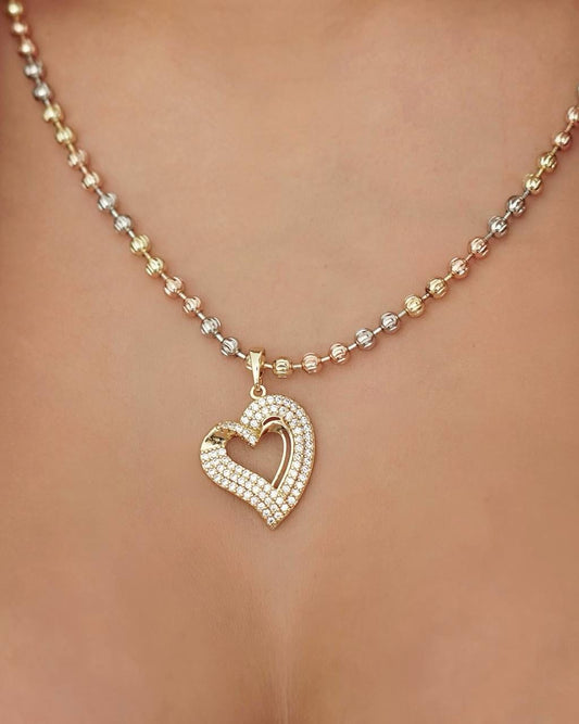 DIJE CORAZÓN RADIANTE 3CM ID: 4820