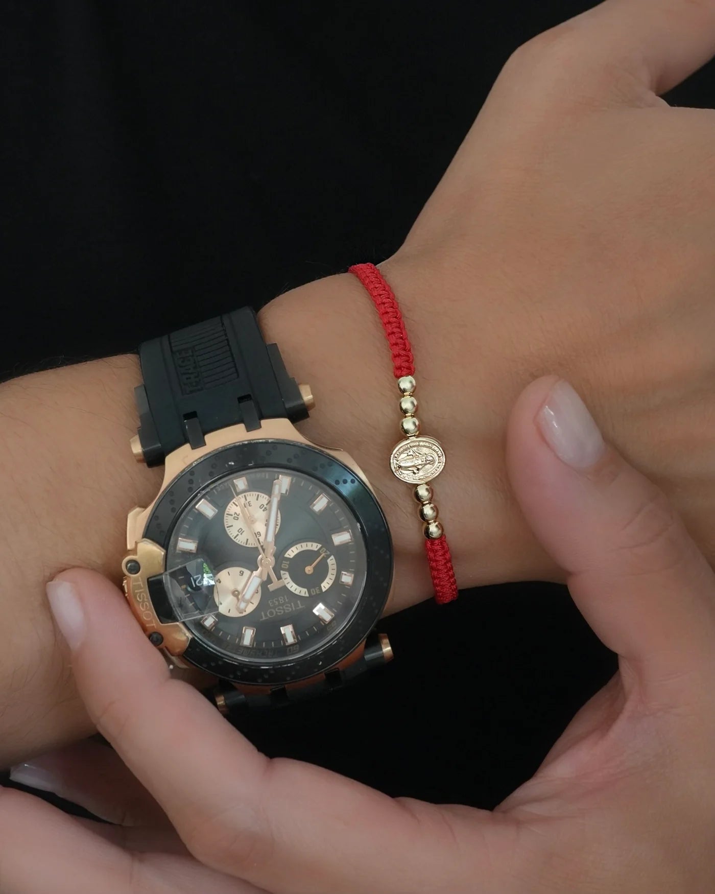 BRAZALETE 4MM MACRAME DIJE VIRGEN ID: 4934