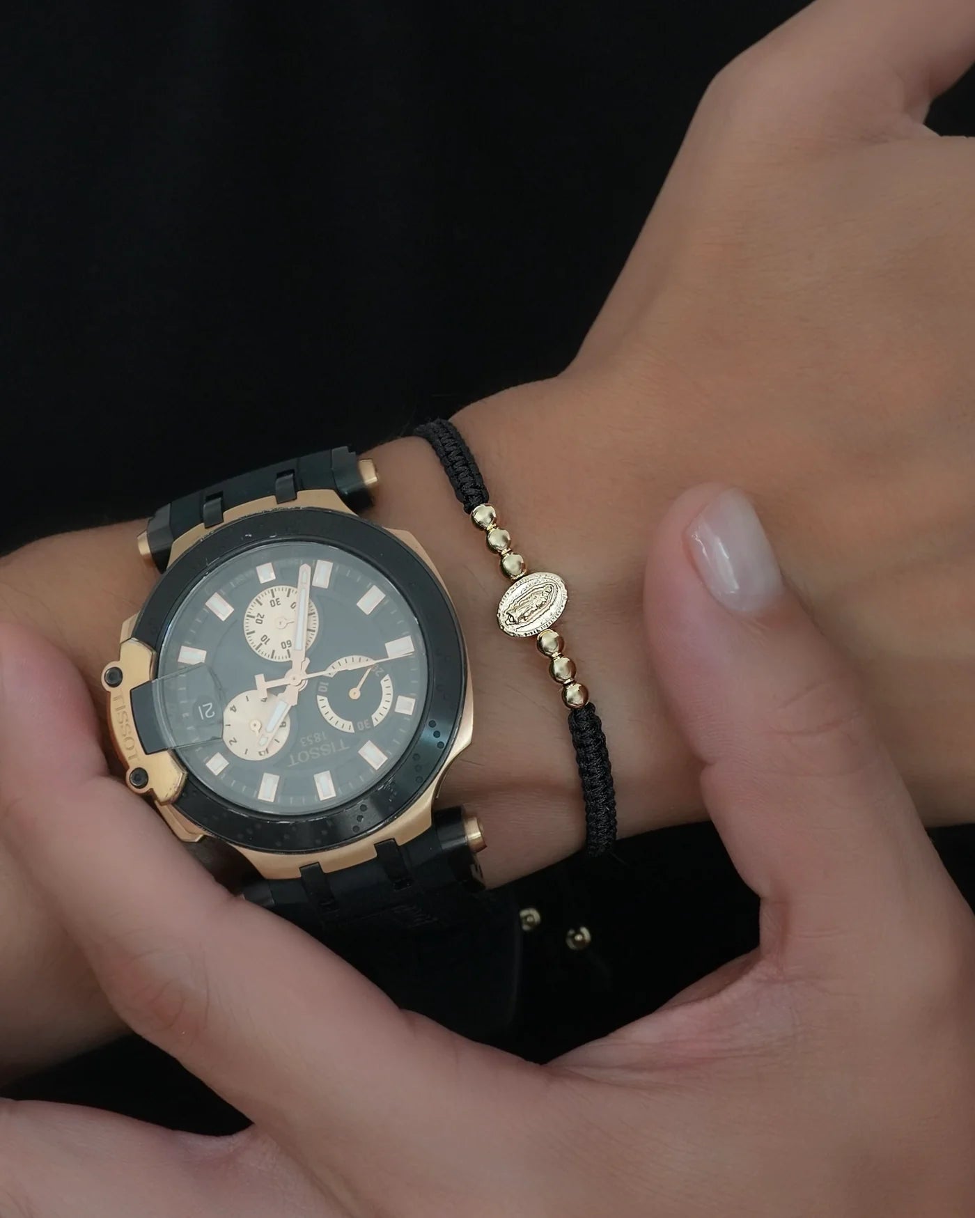 BRAZALETE 4MM MACRAME DIJE VIRGEN ID: 4934