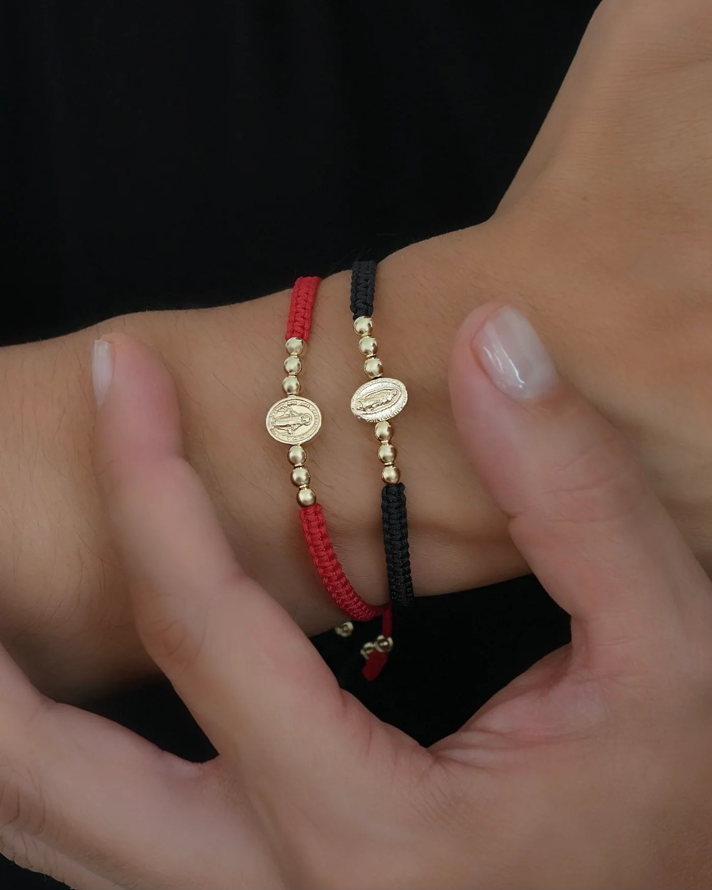 BRAZALETE 4MM MACRAME DIJE VIRGEN ID: 4934