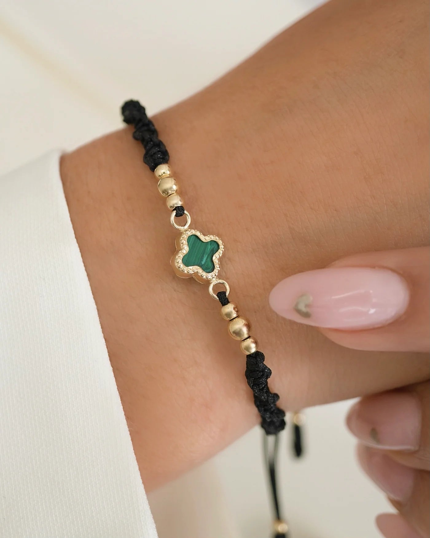 BRAZALETE TRÉBOL TEJIDO ESPIRAL ID: 5140