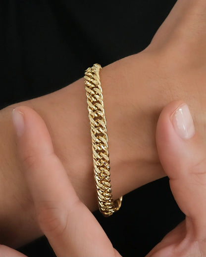 PULSERA CUBANA CONTINUA 6MM 19CM ID: 5170