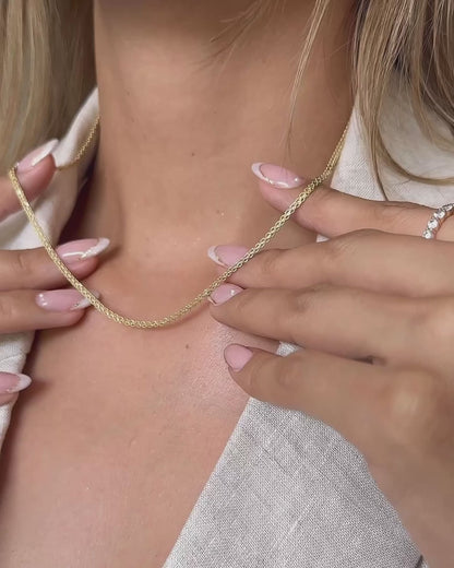 CADENA TEJIDO CHINO 2MM 45CM ID: 4254